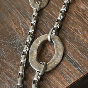 Lane Bryant Silver tone box chain necklace